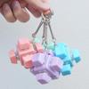 Six Sided Fidget Clicker Keychain - Keyboard Button Sensory Toy Portable Anti-Anxiety Stress Relief Fidget Toy Bag Keyring