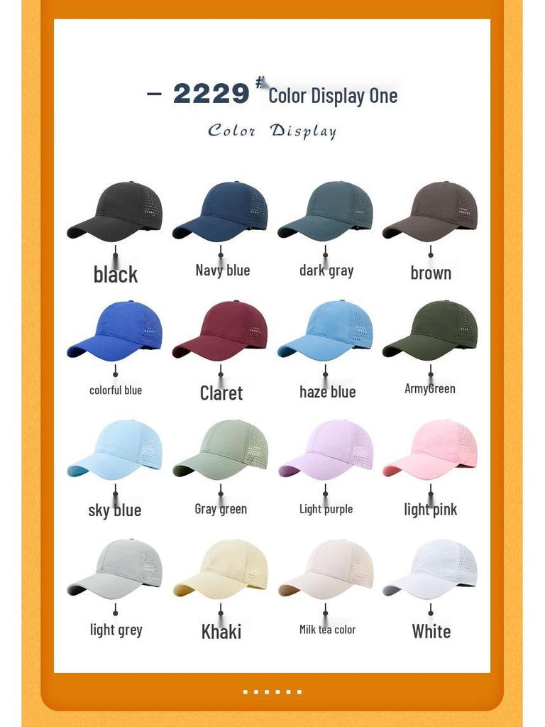 Men's and Women's Quick-Dry Mesh Baseball Cap - Large Fit, Outdoor Sun Protection, Duckbill Design