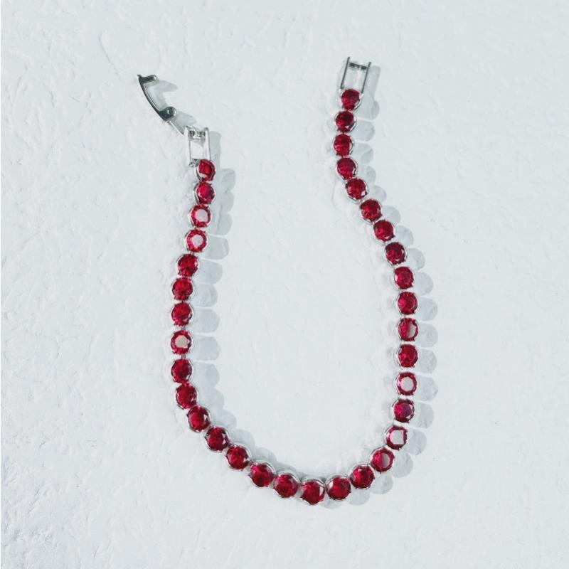 Mary Kashi Fashion Jewelry - Multi-sku Crystal Bracelet, Electroplated Aaa Cubic Zirconia Bracelet, Diamond-accented 4mm