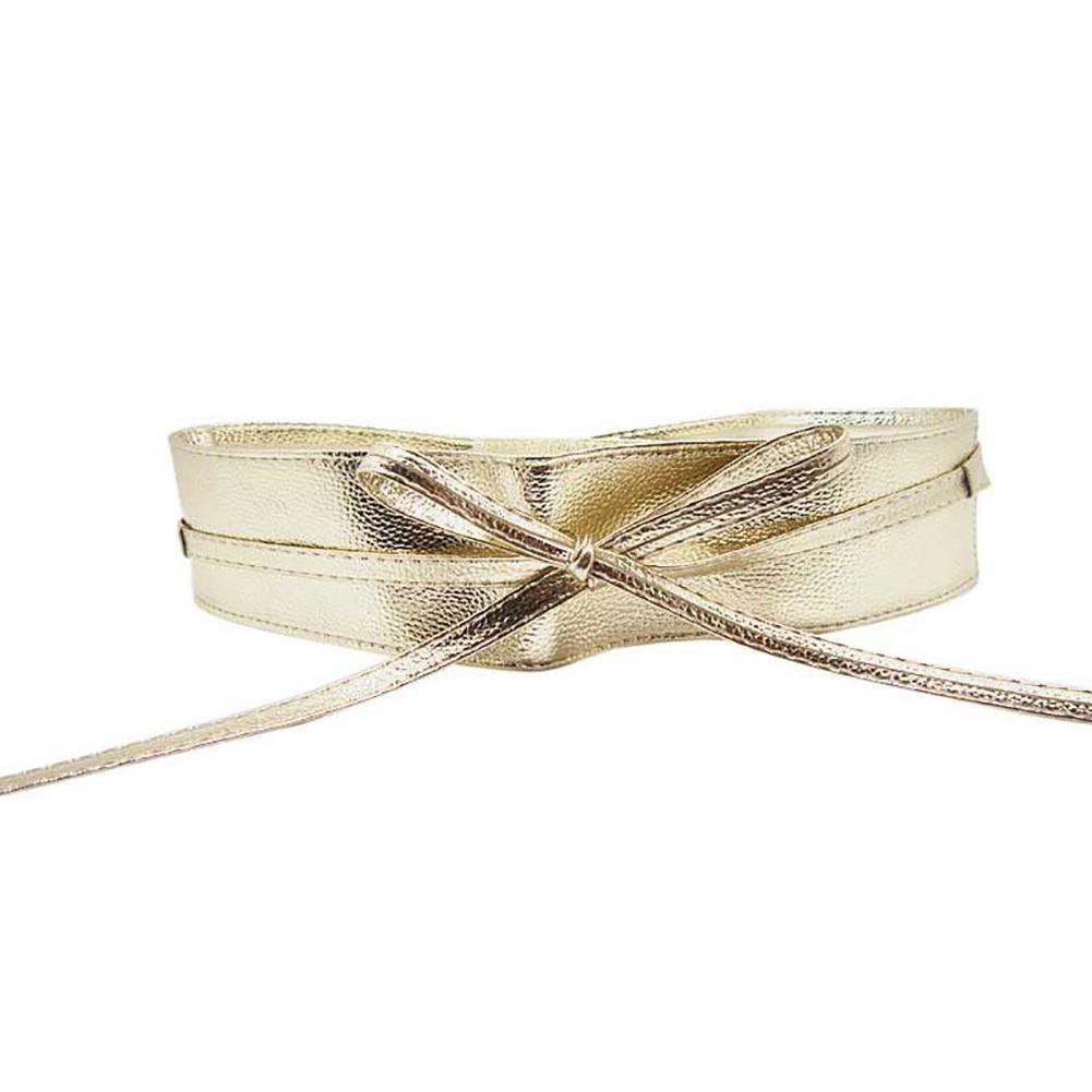 Fashion Women Faux Leather Wrap Around Tie Corset Cinch Waist Wide Dress Belt