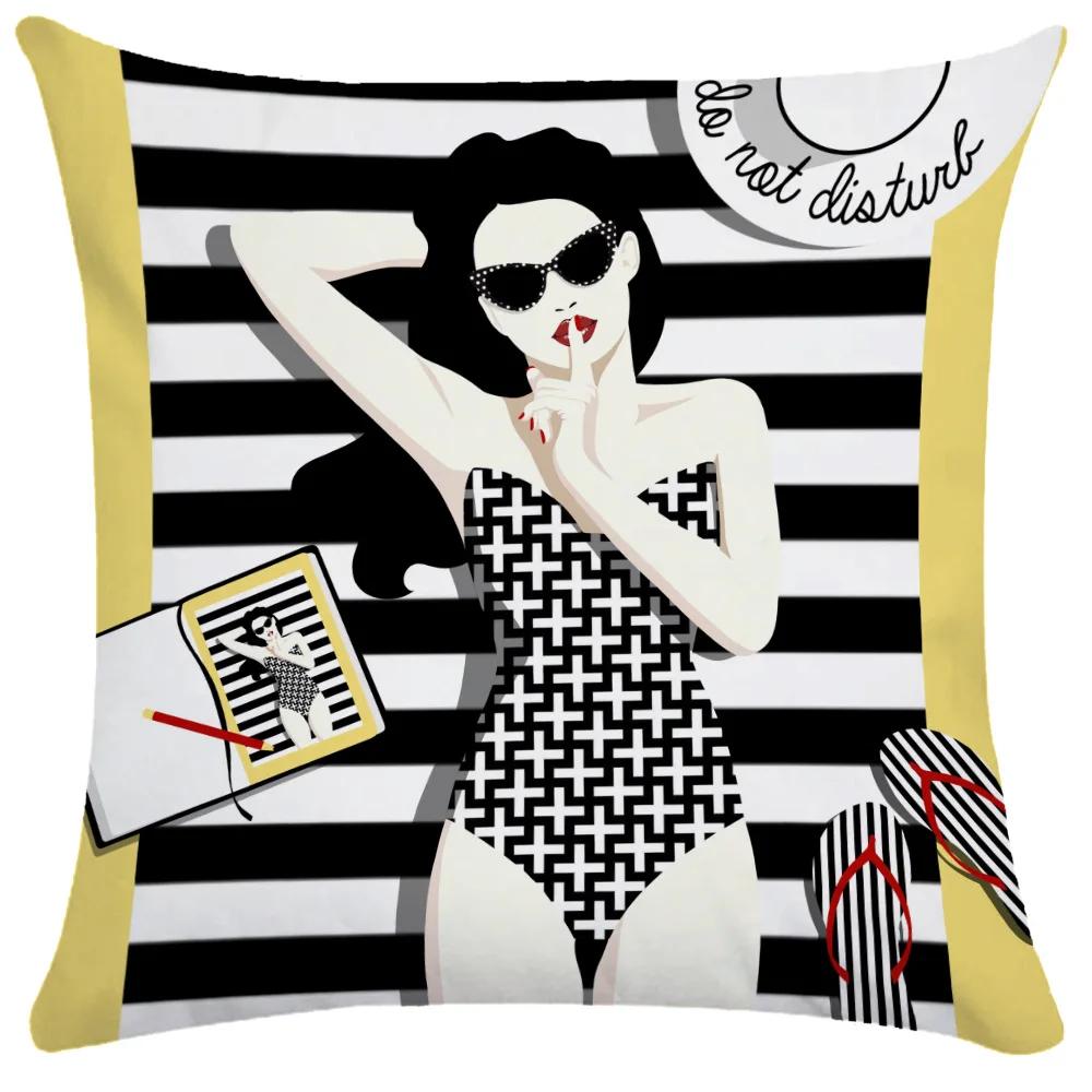 Home Decor Throw Pillow Covers Room Aesthetics Fashion Ladies   Double Bed Cushion