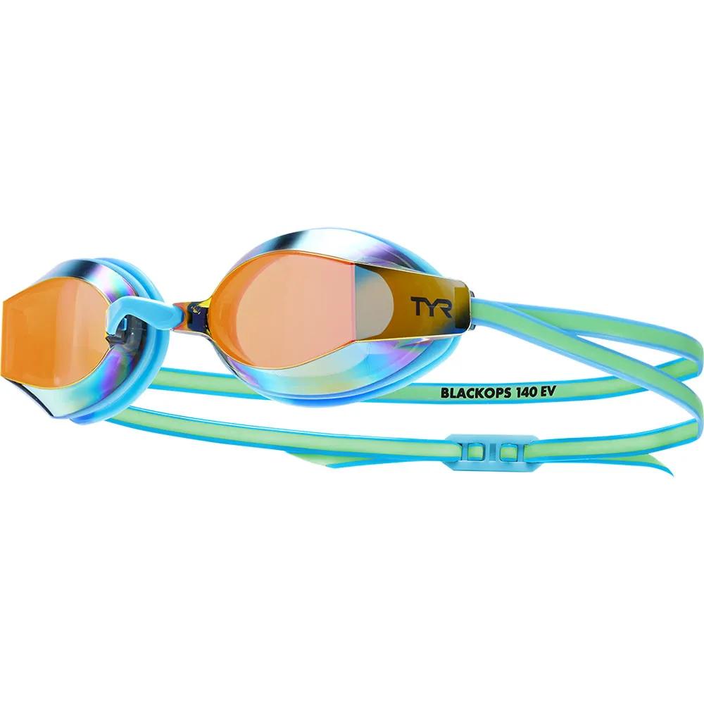 TYR Children's Swimming Goggles Junior Mirror Black Ops 140EV