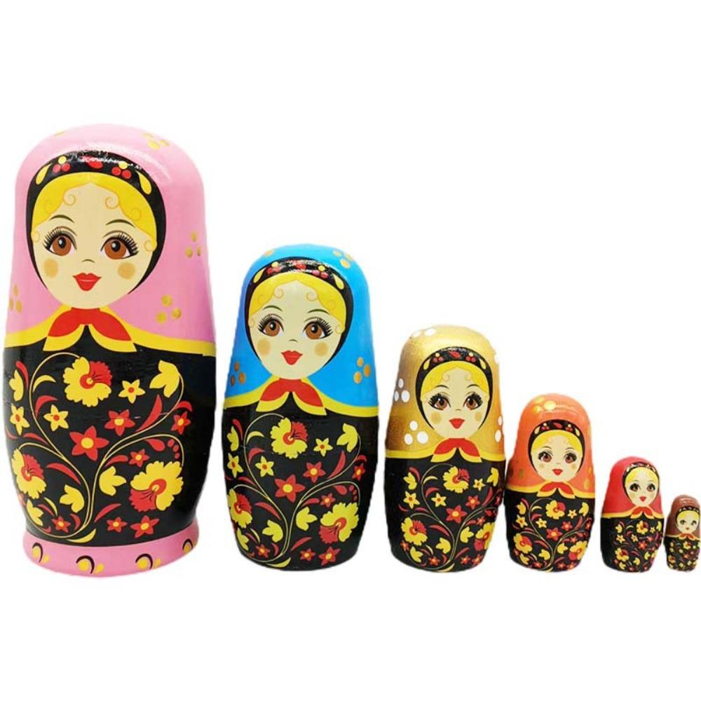 6 Layer Matryoshka Doll Toys Animals Pattern Animal Stacking Dolls  Birthday Gift