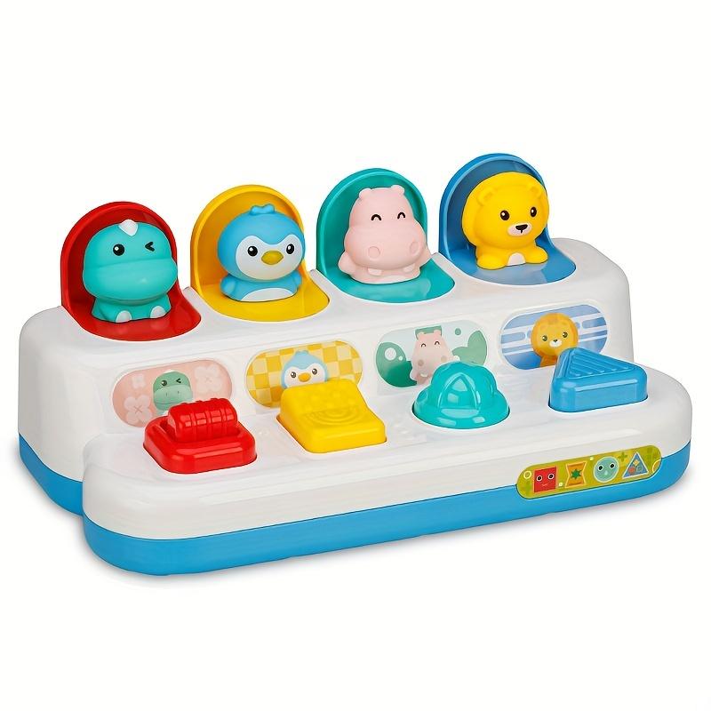 Bebek Pop-Up Hayvanlar Oyuncak Montessori Oyuncak Saklambaç Anahtar Düğme Kutusu Renk Ayırma Hayvanlar 6+ Ay Erkek Kız Çocukları İçin Eğitici Oyuncak