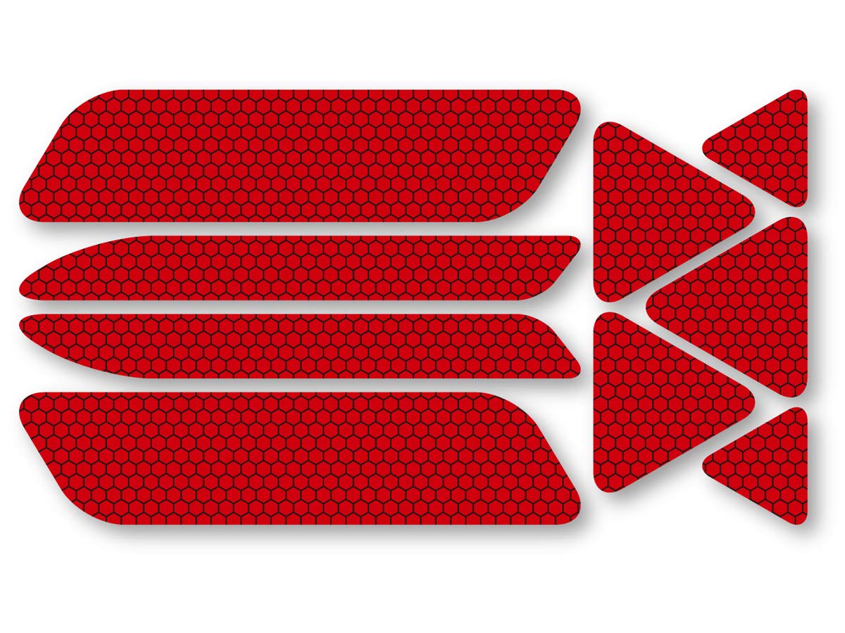 

Reflective Stickers Sets of 6, 9, 22 9-piece type красный