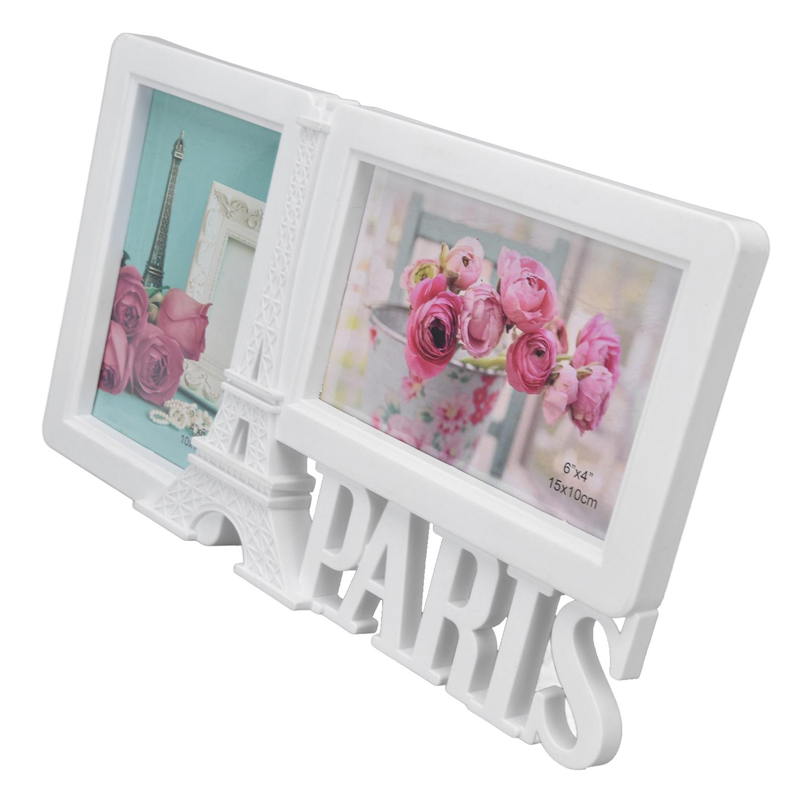 

2PCS Rectangle Photo Frame Home Decorative Photo Frame 2 Hole Wedding Picture Frame for Bedroom Party