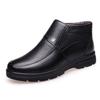 Cotton shoes men's high-top winter velvet thickened warm leather wool dad leather shoes