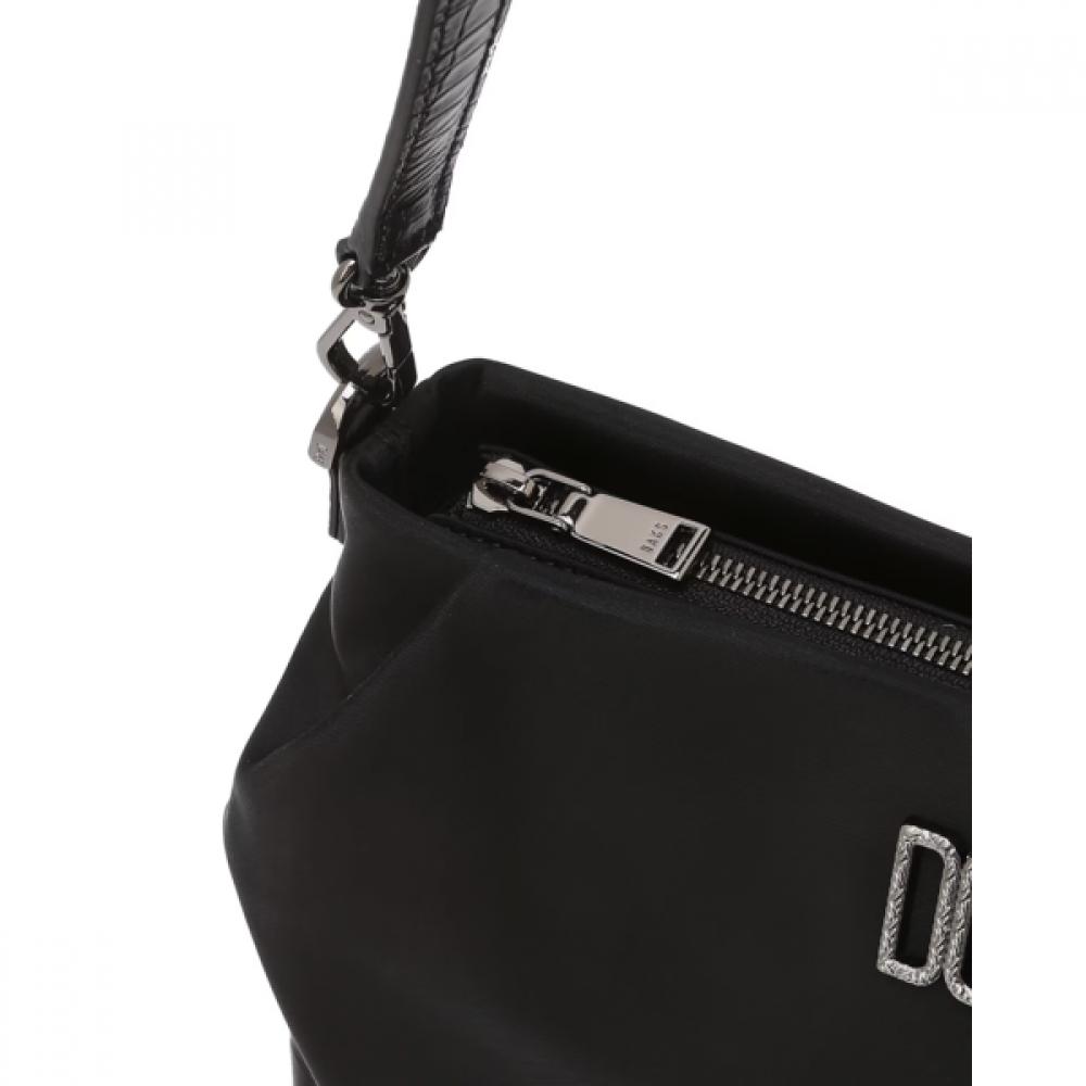 Daks Black Nylon Shoulder Bag Dd Logo Dcba6f055bk