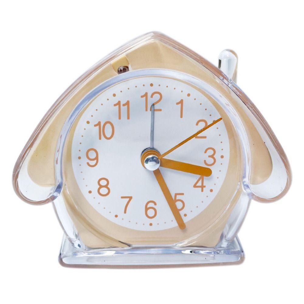 Candy Color Easy to Carry House Alarm Clock House Shape With Light Desktop Mute Clock Cute Student Alarm Clock Bedside