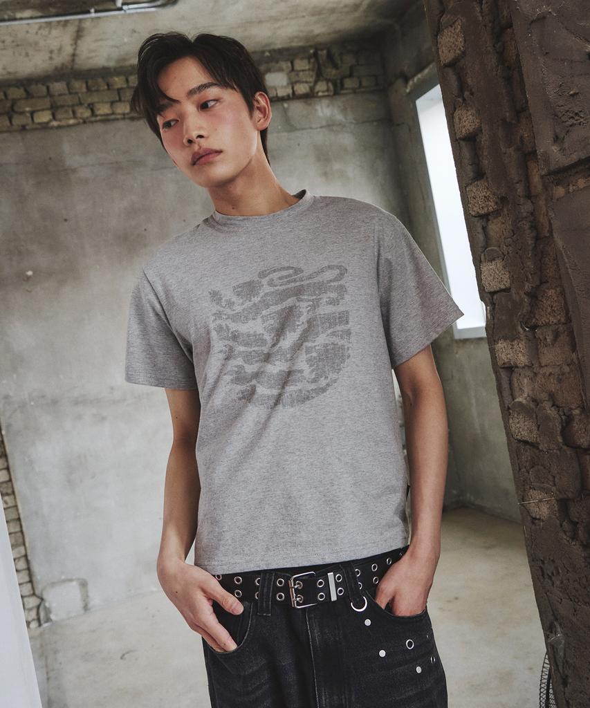 URBANSTOFF Crack Artwork Baby Tee (Melange)