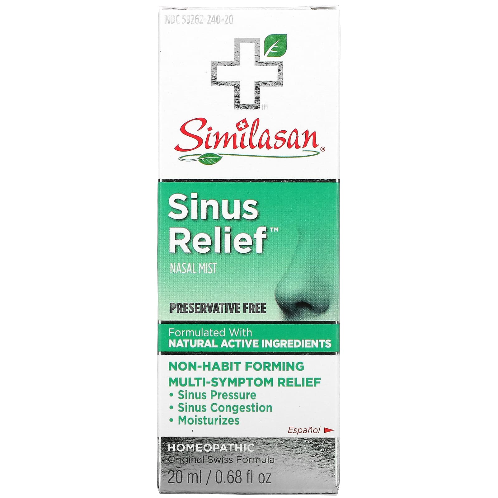 

Similasan, Sinus Relief Nasal Mist, 0.68 fl oz (20 ml)