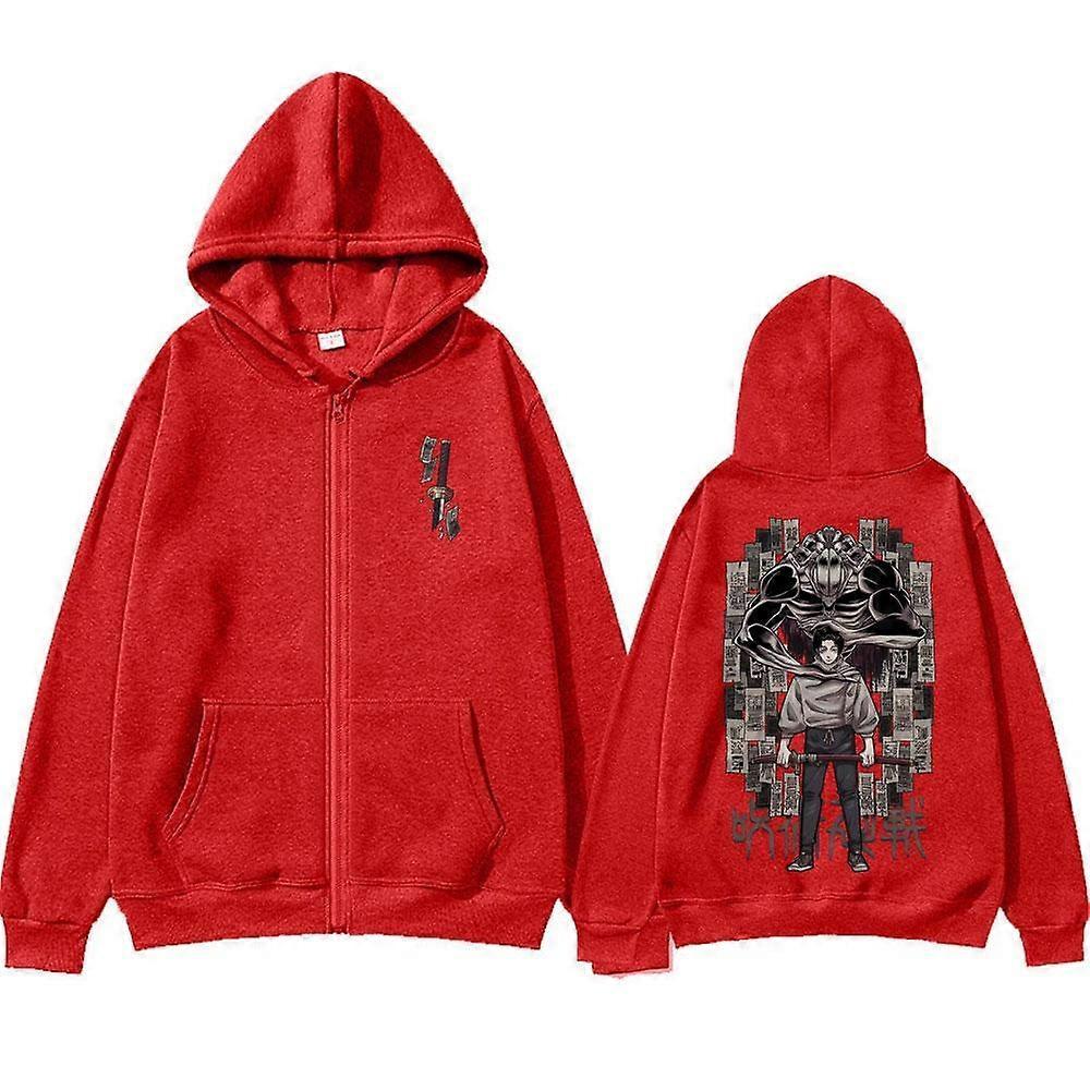 Japanse Anime Rits Hoodies Jujutsu Kaisen Satoru Gojo Grafische Hoodie Anime Streetwear Harajuku Sweatshirts Heren Tops