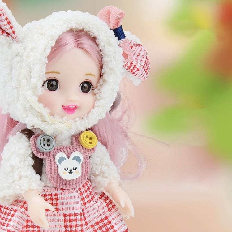 Fashionable Toddlers Mini Dolls for Little Girl Toy Collection 3D Eye Cute Dolls