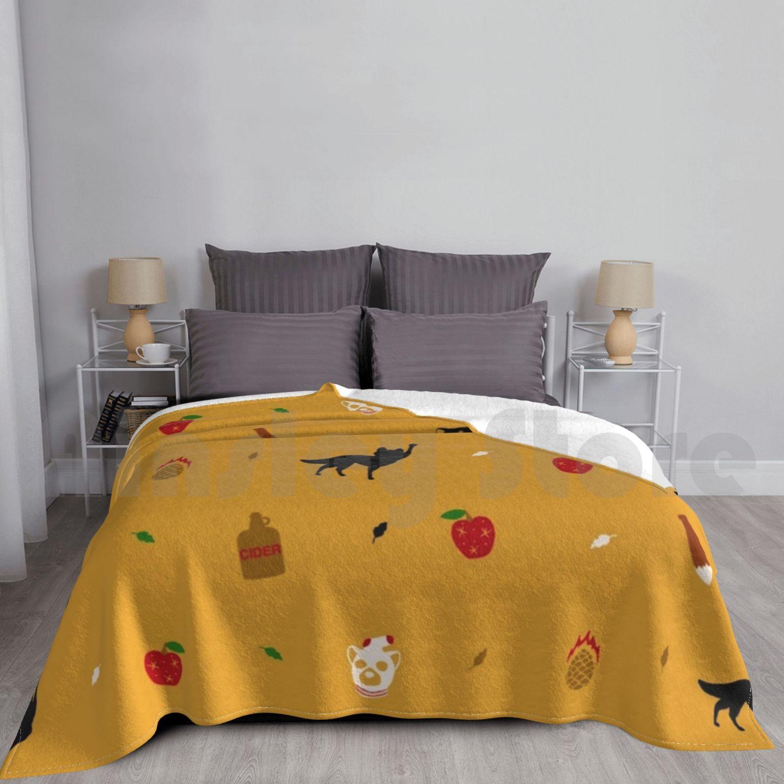 Fantastic Mr. Fox Blanket Fashion Custom 1332 Wes Anderson Fantastic Mr Fox Fantastic Fox Mr Fox Autumn Fall Size: 75*100cm, Weight: 230 GSM