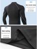 2025 Men's High-Neck Quick-Dry Training T-Shirt - Autumn/Winter Breathable, High-Elastic Fitness Wear