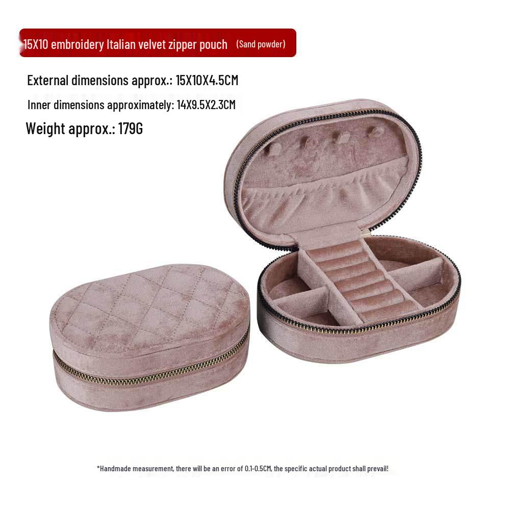 Boîte à Bijoux de Luxe en Velours pour Bagues, Colliers et Puces d'Oreilles - Solution de Rangement Portable et Élégante