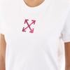 Off-White Cotton Arrow Logo Print Crew Neck Short Sleeve T-Shirt Women Tops White OWAA049R20B071000128