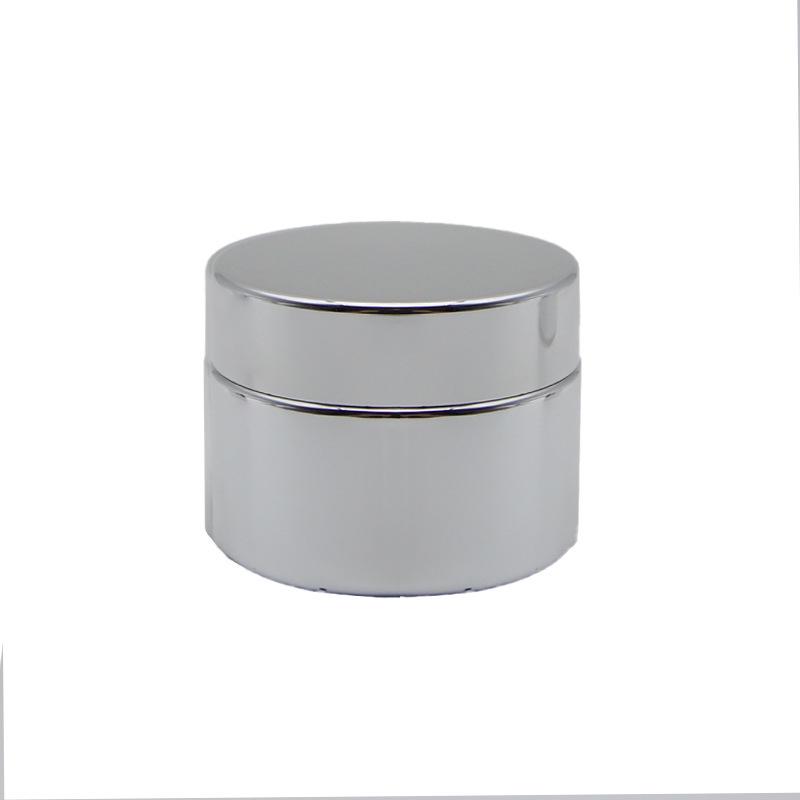 20g Electroplated Silver Glass Cream Jar: Sealed Cosmetic Sample Bottle for Face and Eye Creams & Lotions