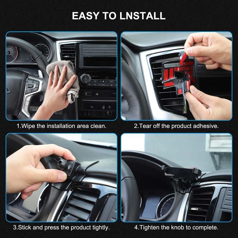 ABS plastic Car center control air outlet side mobile phone holder Suitable for Mitsubishi L200      LHD