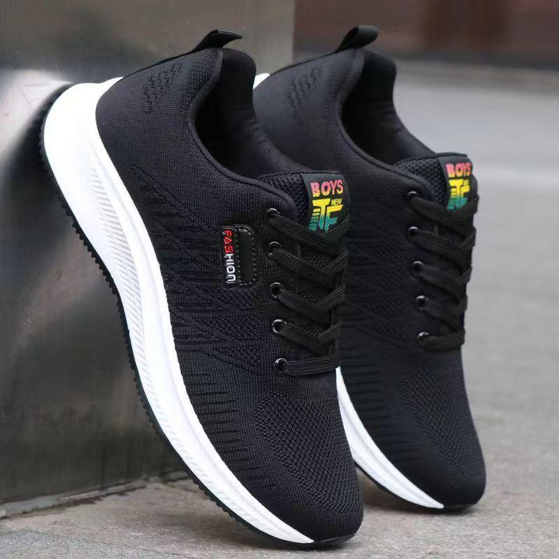 2024 Sommer neue Herrenschuhe Outdoor lässige bequeme Sportschuhe Außenhandel Fliegenstrickschuhe weiche Sohle leichte atmungsaktive Schuhe