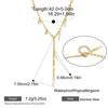 Y Shape Pearl Pendant Necklace 18K Gold Plated Wedding Necklace Elegant Chain Necklace  Women