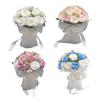 Realistic Multicolor Rose Bouquet Romantics Bridesmaids Flower Arrangement for Wedding Ceremony