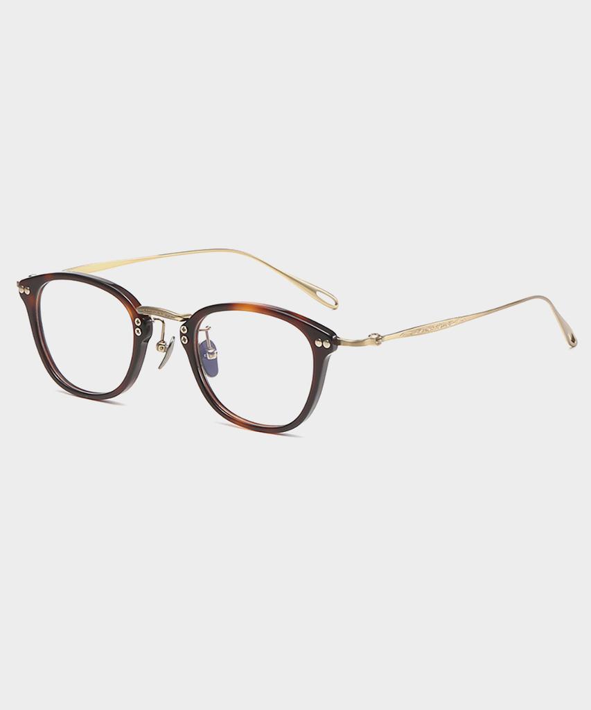 Lingkeonpeuleim Arlt-5955 Titanium Eyeglass Frame Havana