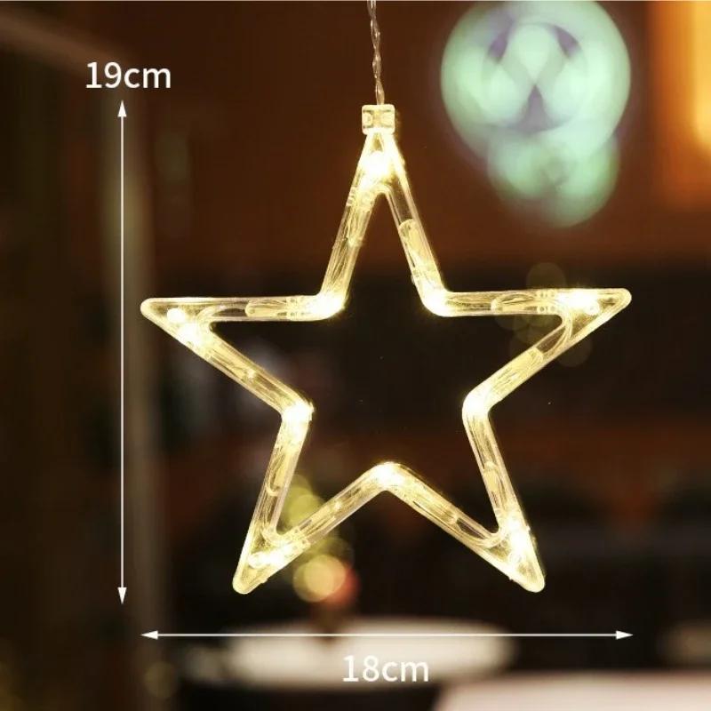 Sněhulák Vánoční strom Hvězda Zvonek Světla Sváteční Okenní Přísavka Lampa Slavnostní Dekorativní LED Světla Domácí Párty Dekorace