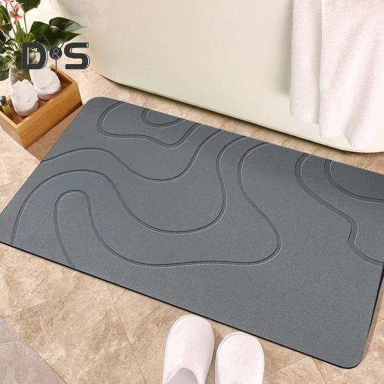 Baderomsgulvmatte Rasktabsorberende Hurtigtørkende Diatoméjord Sklisikker Bunn Inngangsmatte Trenger ikke vask Flerbruks Badekar Dusj Vask Kjøkken Teppe