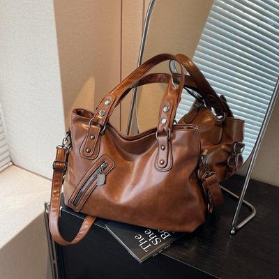 Vintage Tragetasche Damen Umhängetasche mit großem Fassungsvermögen