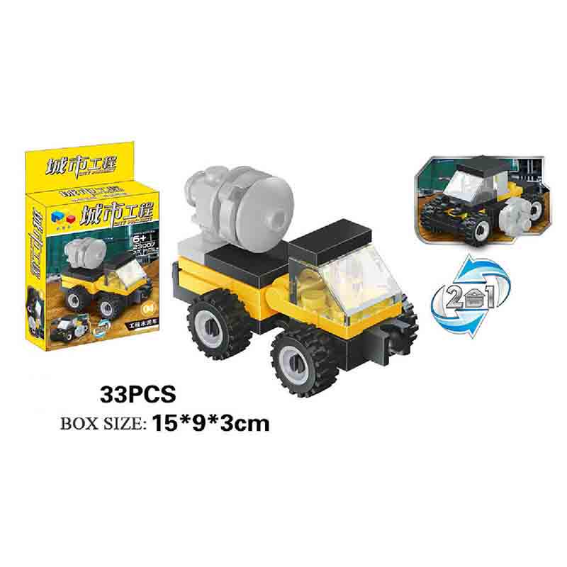 2020 New Product 2 Change 12 In 1 Urban Engineering Assembly Car Educational Toy Diy Fighting Interchangeable Plastic Robot Birthday Toy