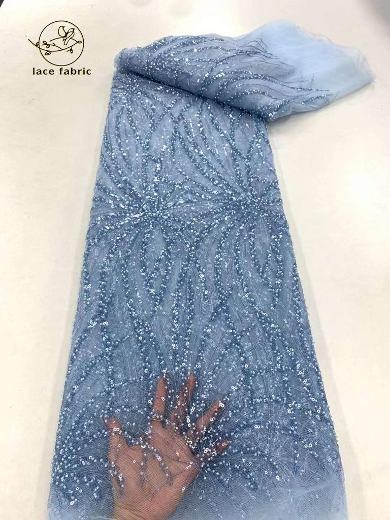 Red African Groom Lace Fabric 5 Yards Latest Nigerian Laces Fabric 2025 High Quality Lace Sequins Embroidered French For Dresses