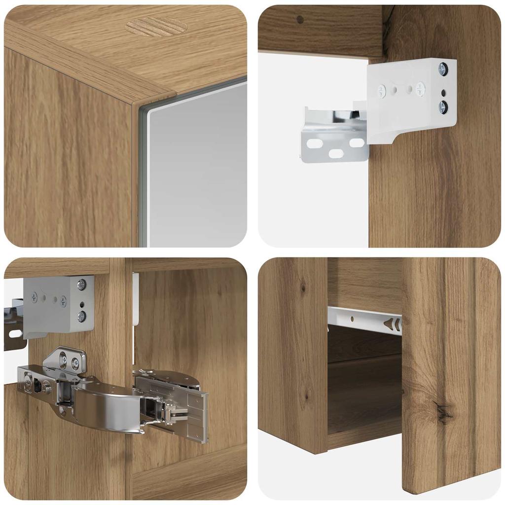 Bathroom Cabinet Set 5 pcs Artisan Oak 50 x 14.5 x 70 cm