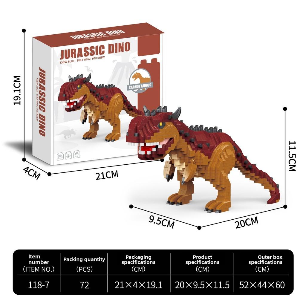 Dinosaur Builder Blocks With Abs Plastic For Educational Play And Diy Construction For Kids
