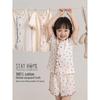 Youyou Girl's Summer Floral Tee & Bottoms Set