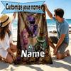 Custom Name Personalized Poppy Playtime Print Beach Towel, for Trip Camping Beach Party Home Decor, Birthday Gift for Family & Friends