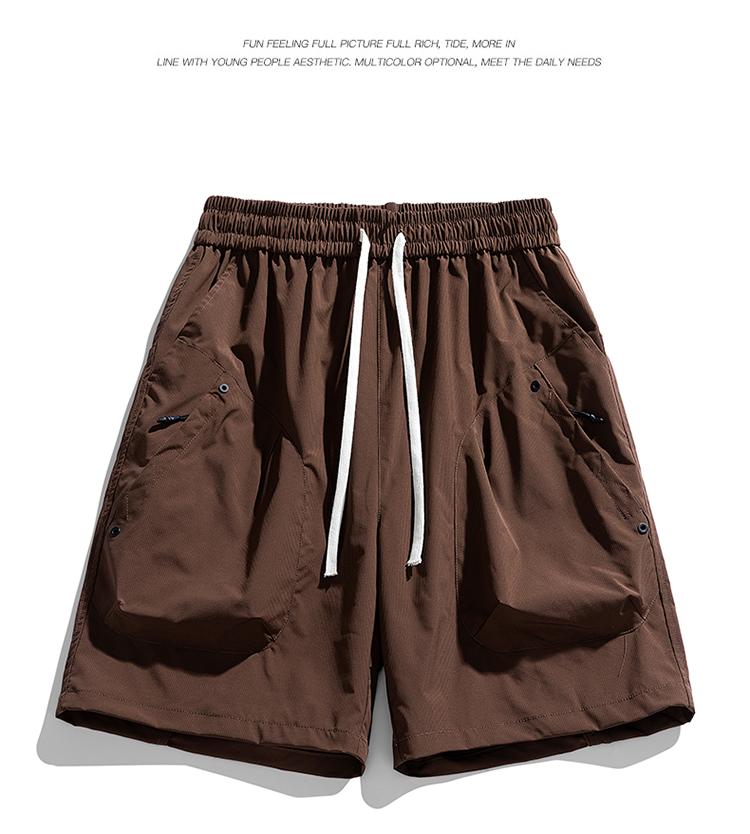 Men's Casual Shorts, Ice Silk Outdoor Workwear Shorts, Men's Quick Drying Shorts, Loose Sports Pants