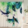 Colorful Feather Bathroom Shower Curtain Bohemia Waterproof Polyester Bath Curtains High Quality 3D Printed Bathroom Screen
