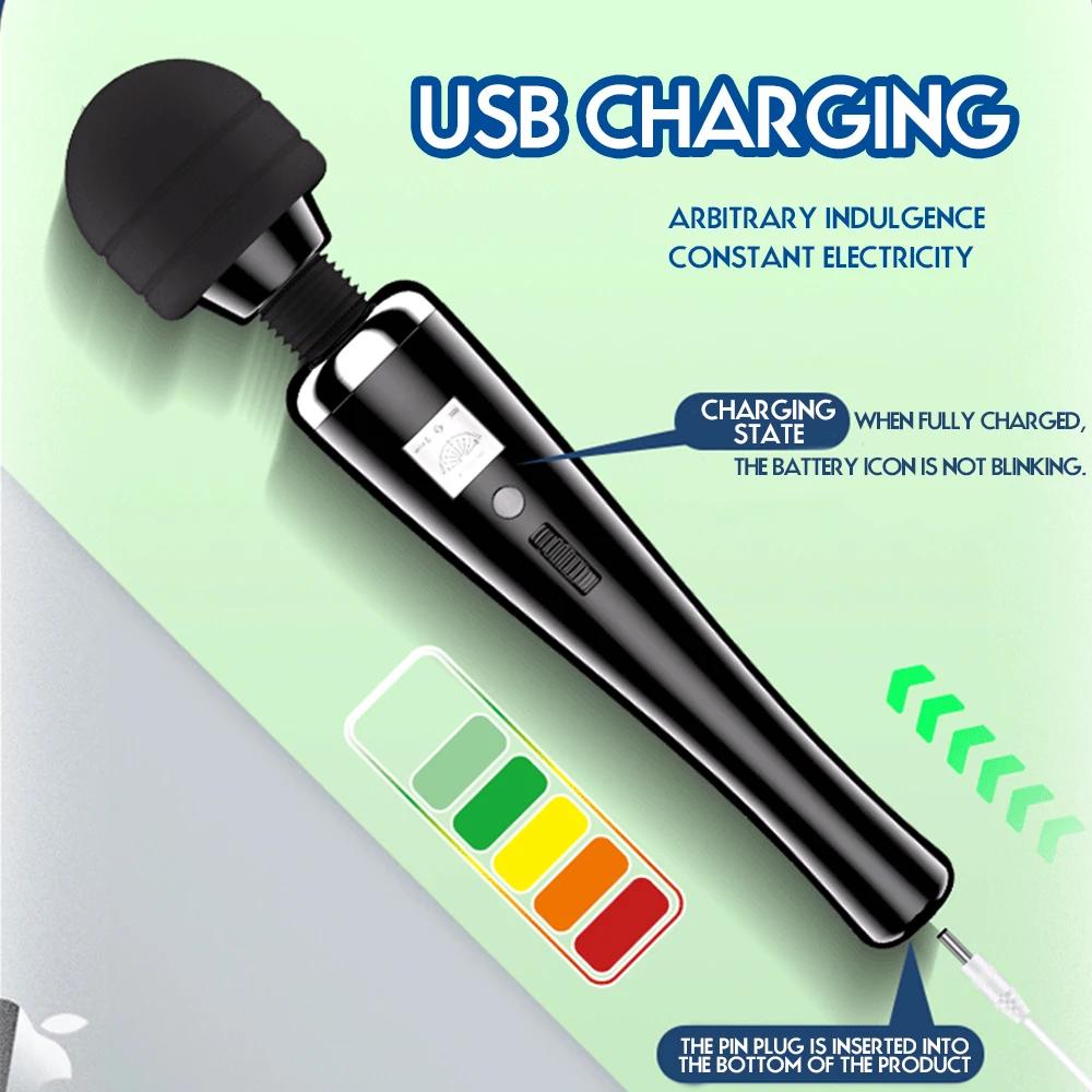 AV Vibrator Wand Sex Toys for Women 20 Powerful Patterns G Spot Clitoris Stimulation Massager Personal Masturbator Erotic Goods