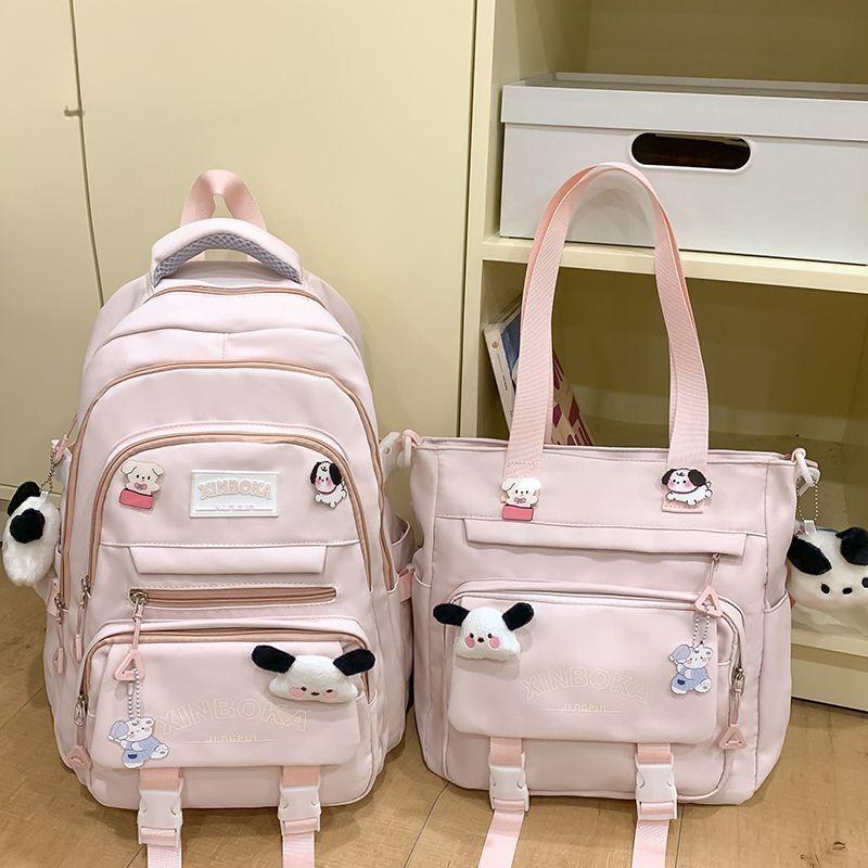 

Комплект из двух рюкзаков для девочек, учениц начальной школы, рюкзаки для девочек, рюкзак для студента колледжа большой вместимости