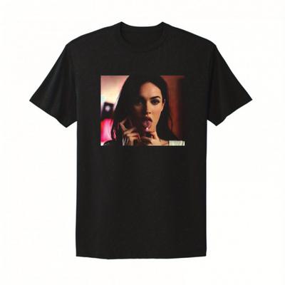 Amerykański Retro T-shirt z filmu "Dziewczyna z sąsiedztwa" Męski T-shirt Całoroczny Unisex Czysta Bawełna Casualowa Moda Street Wear