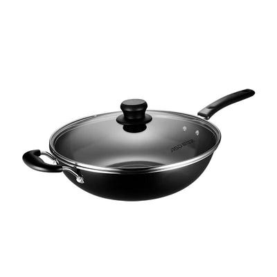 Aishida Cast Iron Wok with Standing Lid