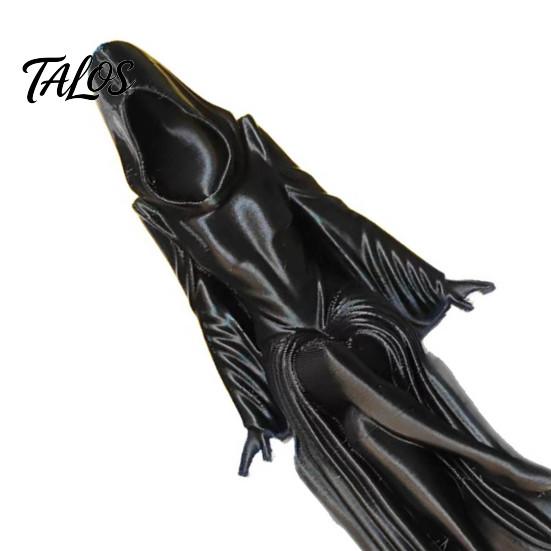 Dunkle Ästhetik Raumakzente Gotische Kapuzenlose Hexenfigur, Sitzende Dame Nische Künstlerische Heimdekoration Figur, 3D-gedrucktes Ornament