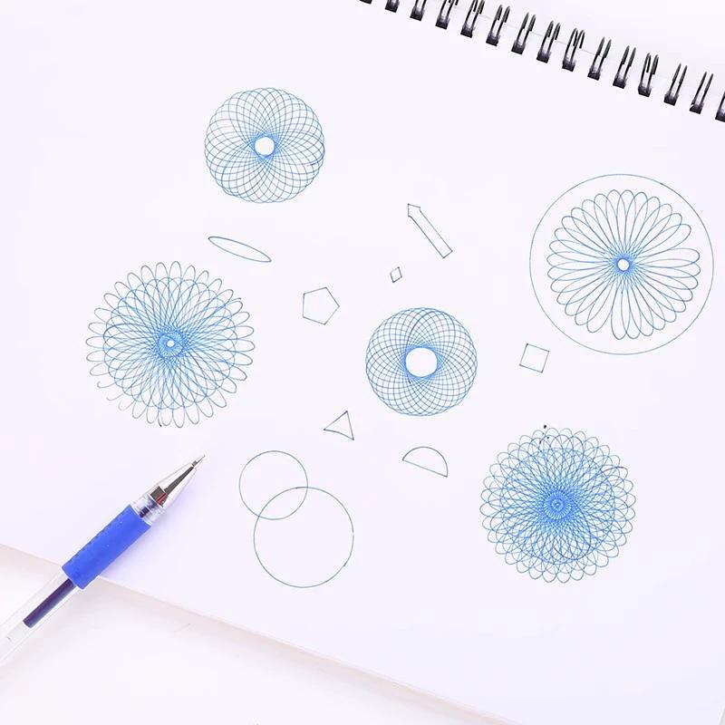 1PC Children Drawing Toys Spirograph Ruler Multifunctional Magic Set Ruler Versatile Gauge Curve Gear Painting Ruler for Kid TMZ