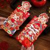 4pcs Fortune Chinese Style Red Envelope Paper Blessing Money Pouch Traditional Lucky Money Packets New Year
