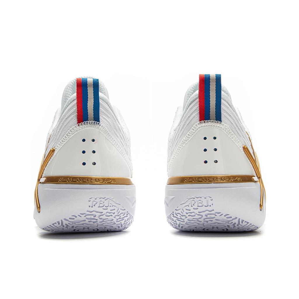 Li Ning Wade Series Confortáveis Versáteis Antiderrapantes Resistentes ao Desgaste Tênis de Basquete Cano Baixo Masculino sneaker Branco ABPV021-1