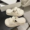 Luxury High-heeled Thick Sole Slippers Summer Fashion Lightweight Rome Shoes Platform Sandals Chic Pantuflas Beach Pu Chinelos