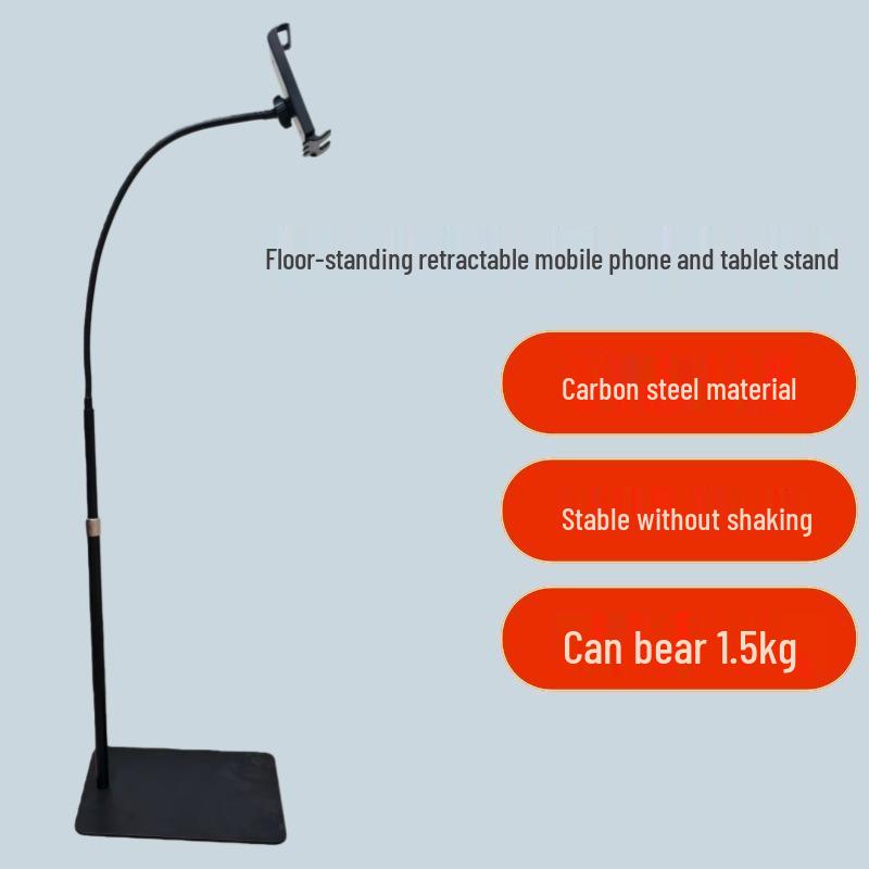 Adjustable Floor Stand for Live Streaming with Phone/Tablet Holder