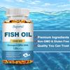 Omega-3 Fish Oil Capsules, Containing DHA and EPA, Support Immune, Brain, and Joint Health.