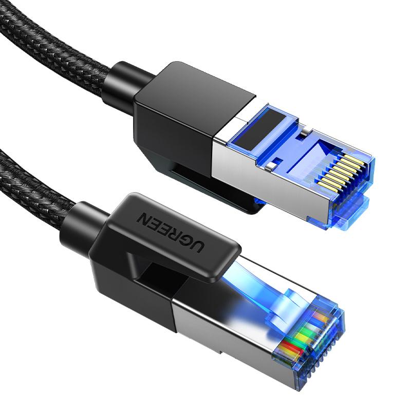 UltraShield Cat8 Ethernet Cable, 1.5m - High-Speed RJ45 Network Cable, Durable Copper Core – Black